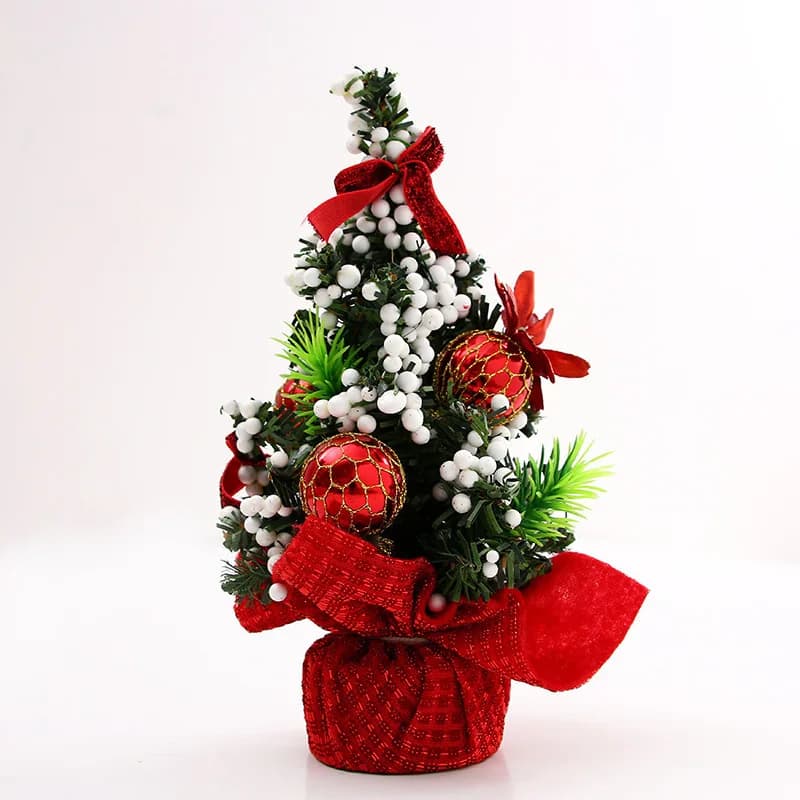 Petit Mini arbre de noël de 20cm, décoration de bureau, ornement d'exposition de fenêtre pour idées 