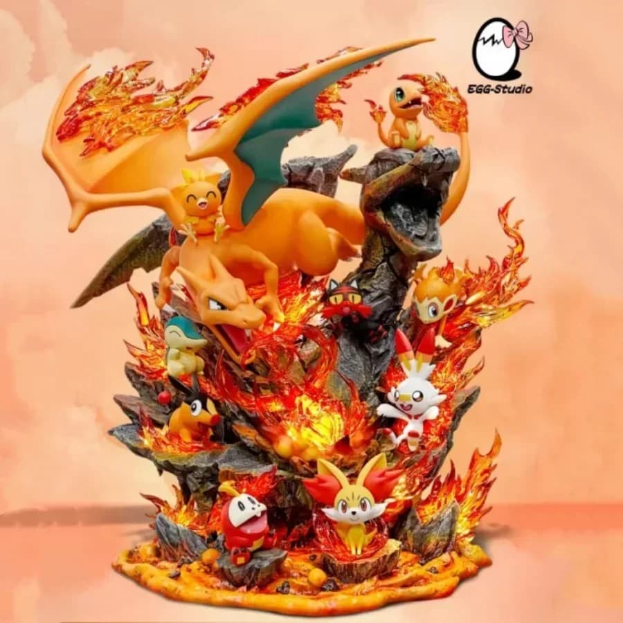 Figurine de famille Pokemon Charizard, seau océan Blastoise Valley, Figurine d'action à collectionne