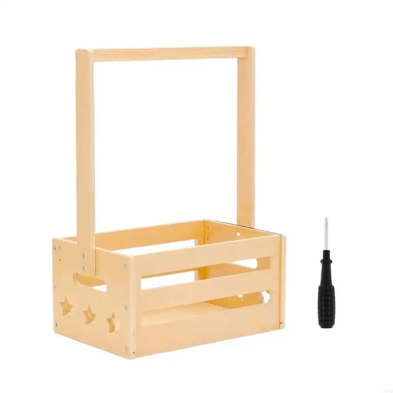 Panier rangement en bois pour vêtements bébé, assemblage facile, caisse rangement en bois à Long man