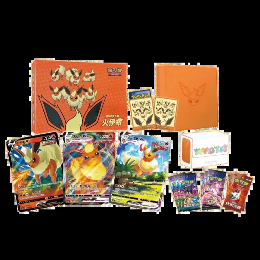 Coffret Cadeau Avancé Pokémon 100% Officiel Eevee PTCG : Packs Convergence Neuf Couleurs Eevee Élect