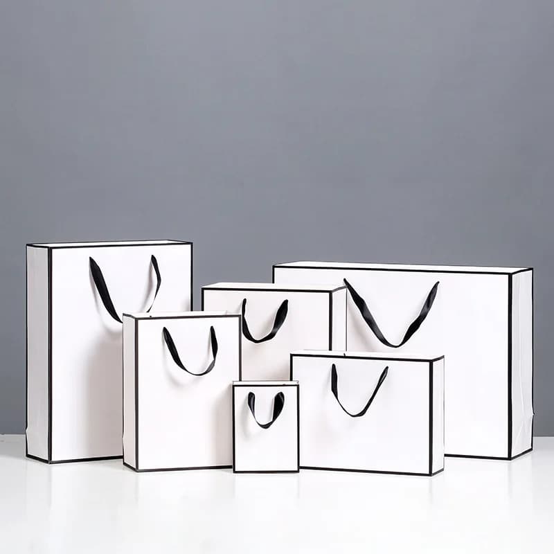 Sacs cadeaux 15x6x20cm, fourre-tout en papier avec poignées, sacs de Shopping en vrac au détail, sac
