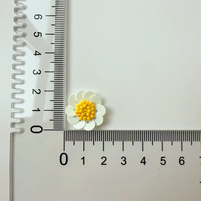 Patch à coudre de fleurs perlées à paillettes de 2 CM, 5 pièces, pour sac à vêtements, accessoires d