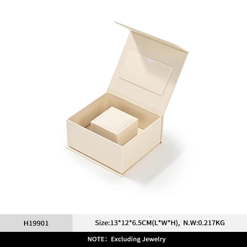 Boîte-cadeau pour bagues WoodTen avec couvercle, boîtes à bijoux magnétiques pour proposition de mar