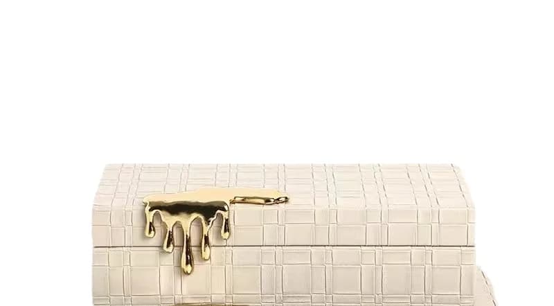 Boîte à bijoux en cuir double exquise pour femme, style européen, vintage, rétro, luxe, personnalisé