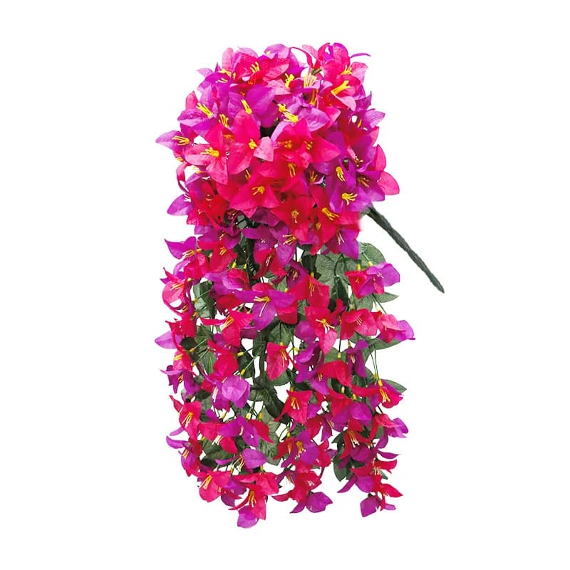 Fleurs artificielles de bougainvillier résistantes aux UV, aspect soie véritable, longues lianes tom