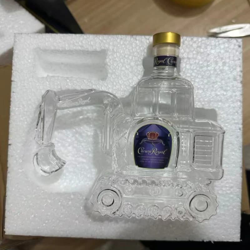 YING YING Carafe à whisky robuste en forme d'excavatrice, artisanat de qualité supérieure, cadeau po