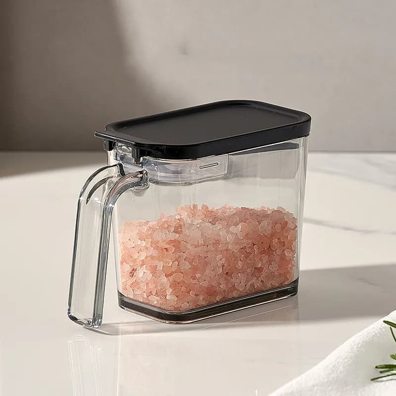 1 boîte à assaisonnements scellée avec couvercle à ouverture facile et cuillère, bouteille à assaiso