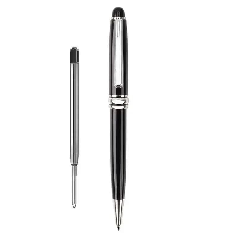 Stylo publicitaire en métal noir, 30 pièces, pour conférence d'entreprise, cadeau d'hôtel haut de ga