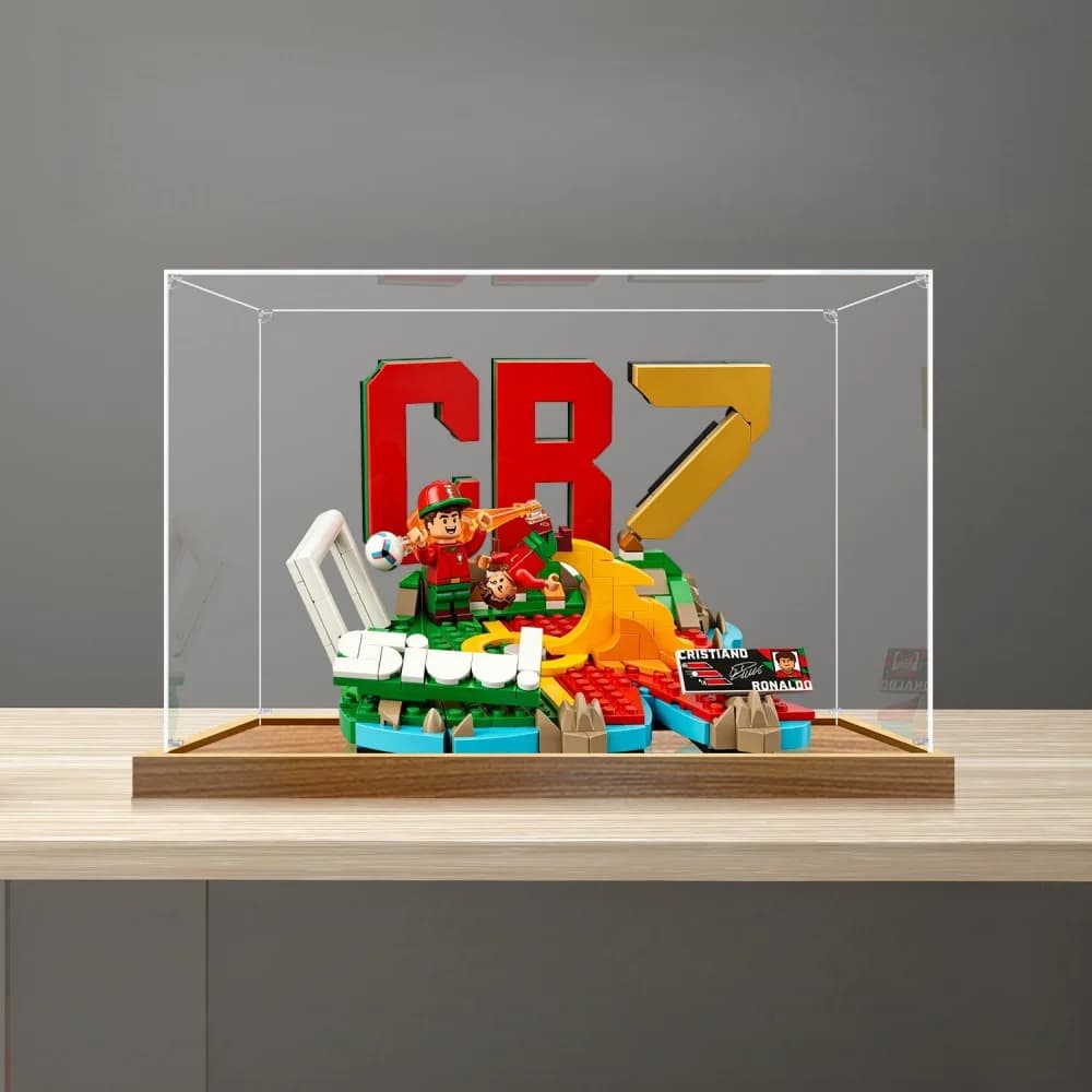 Nouvelle boîte de présentation anti-poussière de 3 mm pour le modèle Lego 43012 Football Highlights,