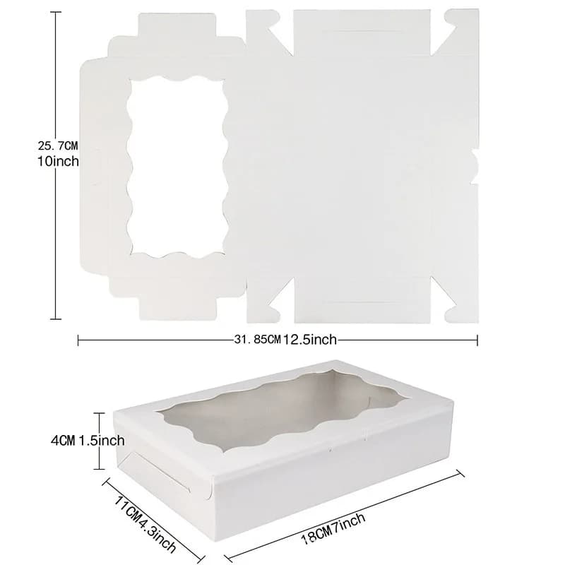Cadeau pour elle/lui, 20 boîtes à biscuits avec fenêtre transparente, boîtes à bonbons, boîtes à pât