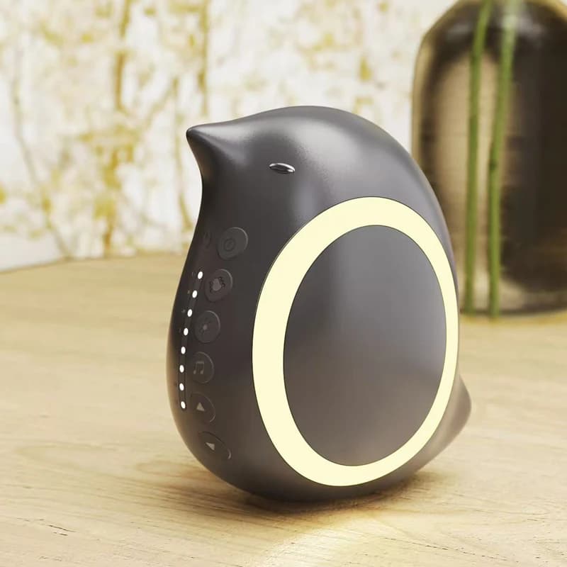 Apaisant sonore pour bébé en forme d'oiseau, dispositif vibrant et berçant pour poussette – Un compa