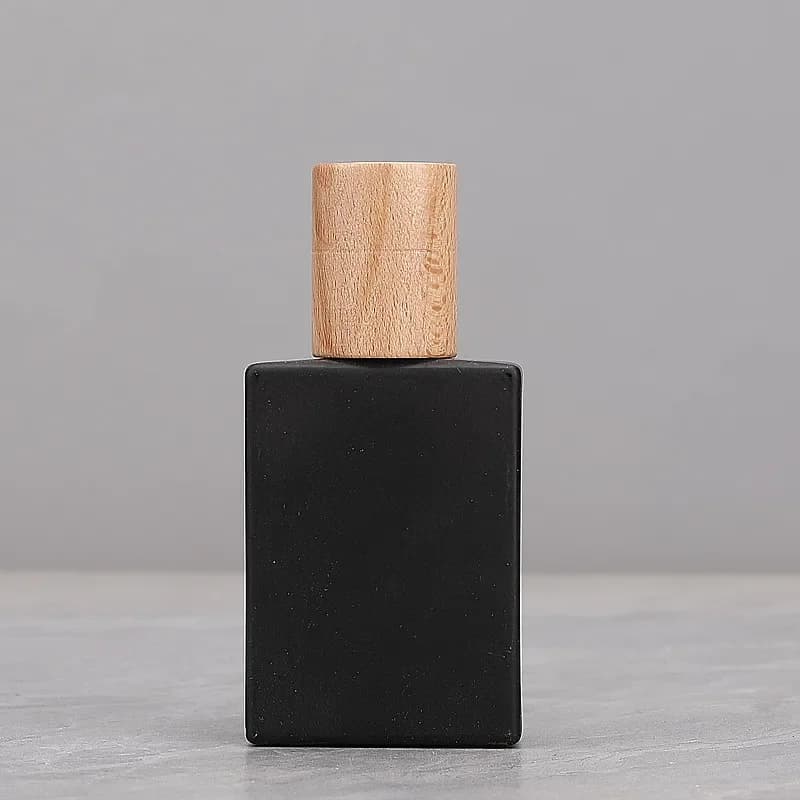 Flacon pulvérisateur de parfum en verre 30ml huiles essentielles parfum noir givré mat bouteille ato