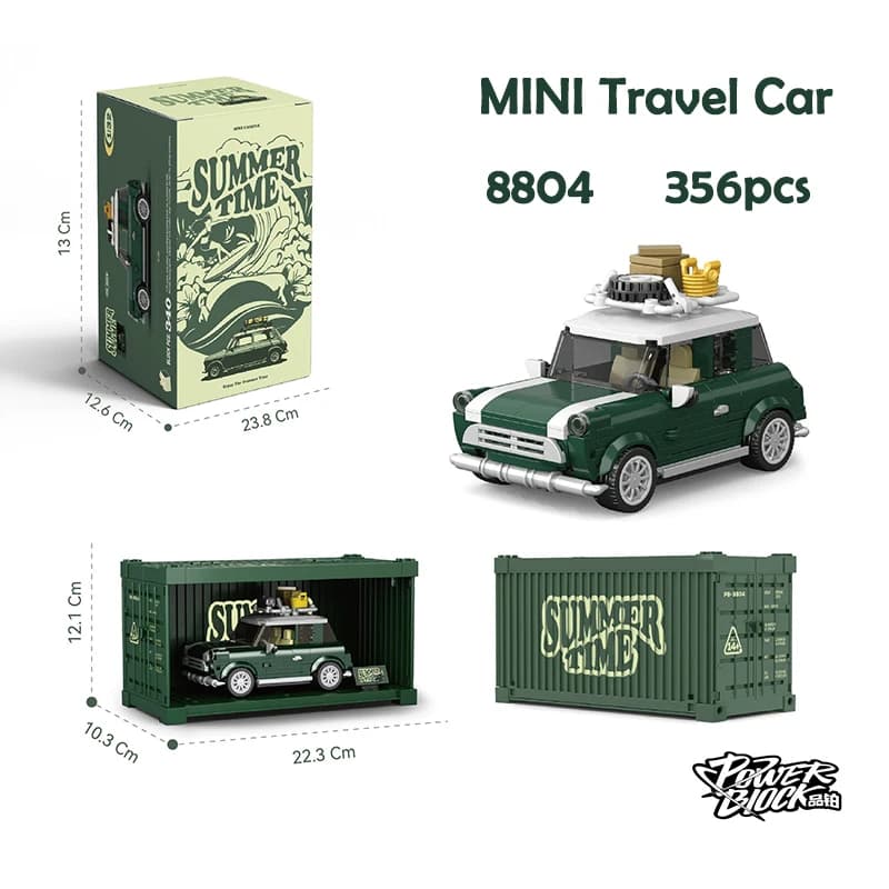 Tout les types de supercars créatifs Toyota Camper T1 camping-car, blocs de construction à monter so