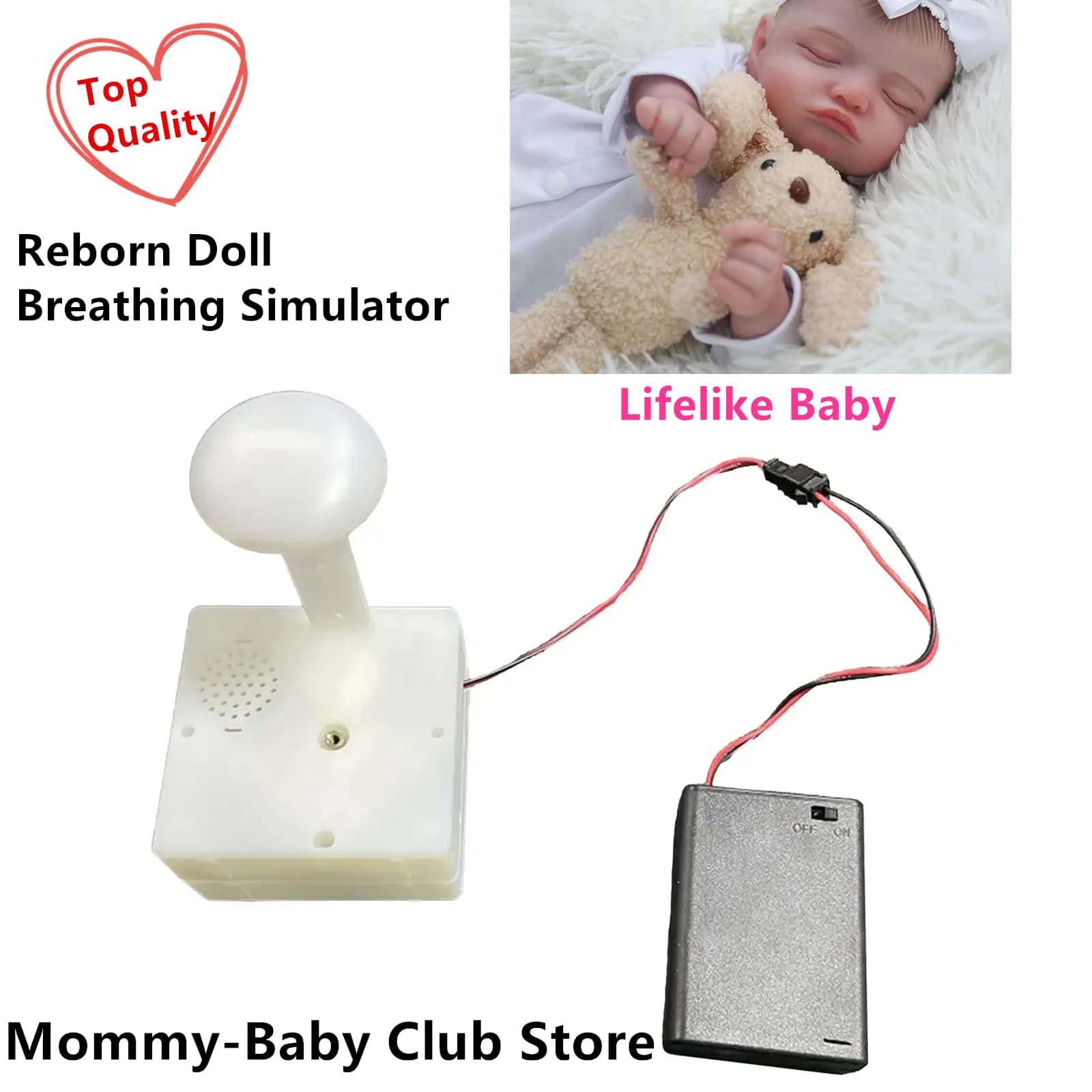Poupée Reborn simulateur de respiration simulateur de respiration pour ours bébé poupée en peluche b