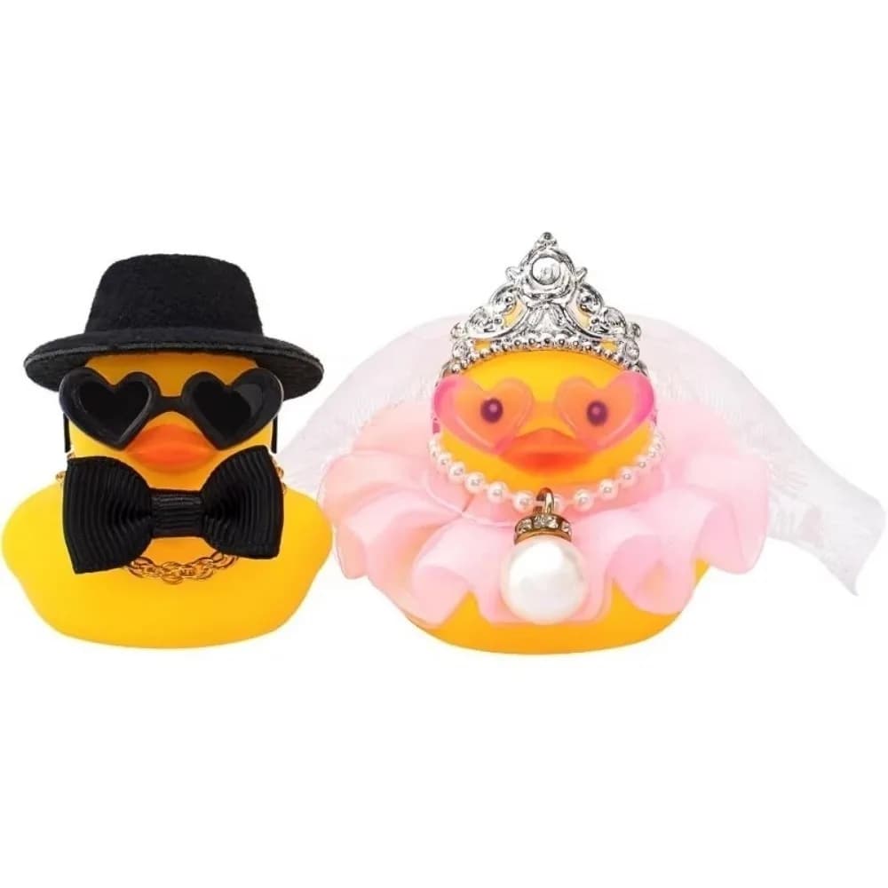 Décorations de voiture : Ensemble d'ornements de canards mariés, cadeaux amusants, faveurs de mariag