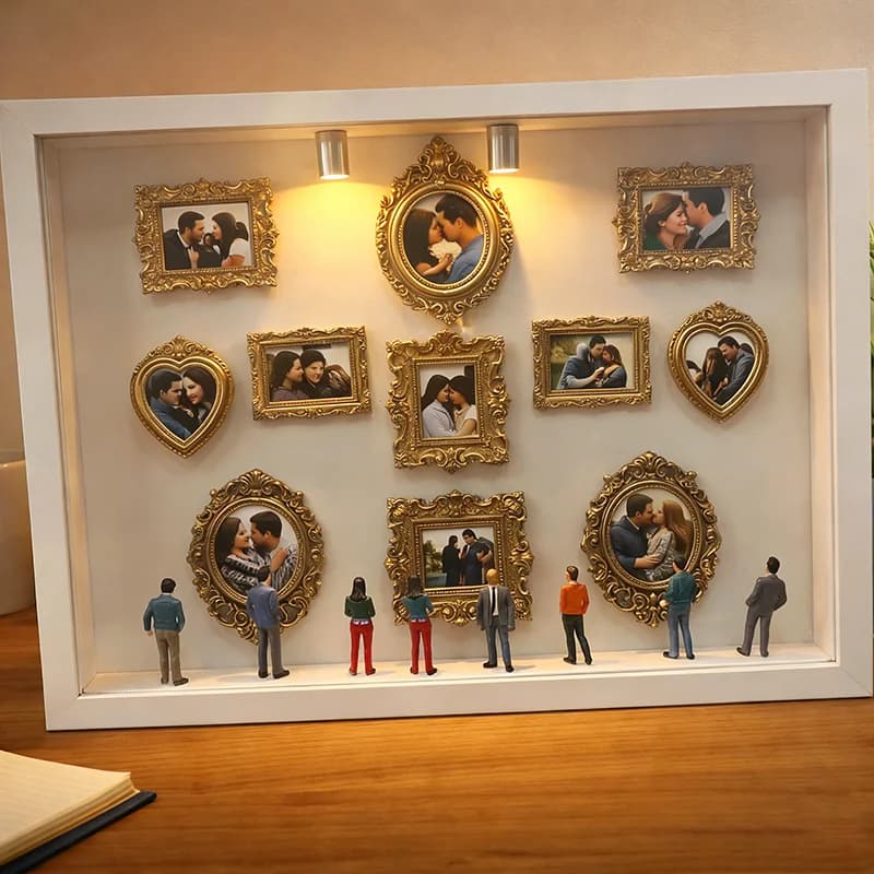 Kit de boîte à souvenirs miniature de musée DIY, cadeaux romantiques pour la Saint-Valentin avec sta