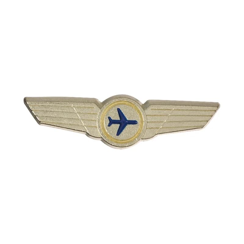 Broches en émail thème aviation, dorées, en forme d'aile d'avion, badges de revers tendance, bijoux 