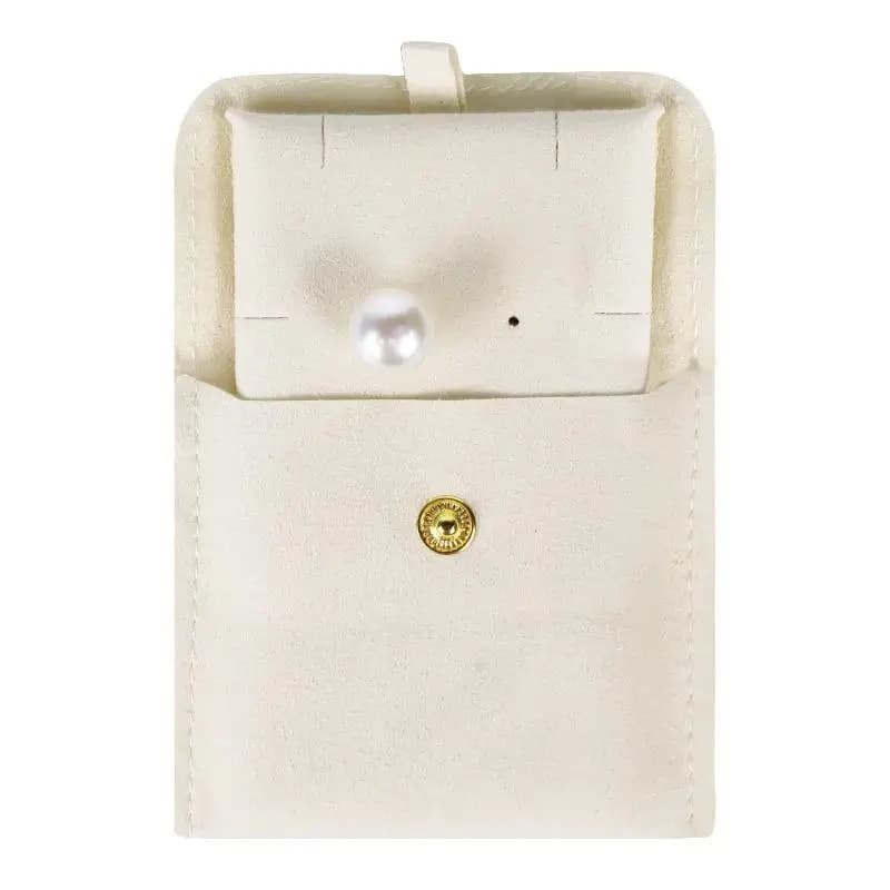 Pochette à bijoux en velours doux 8x8cm avec cartes 6x6cm pour rangement de colliers, boucles d'orei