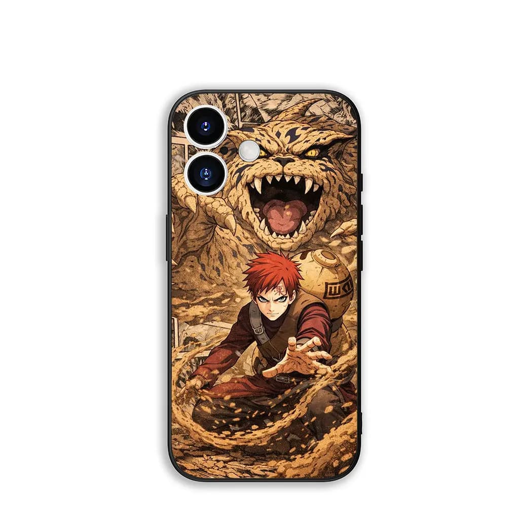 Coque de téléphone motif dessin animé Gaara Naruto pour Apple iPhone 17 16 11 Pro XS Max XR 6 7 8 Pl