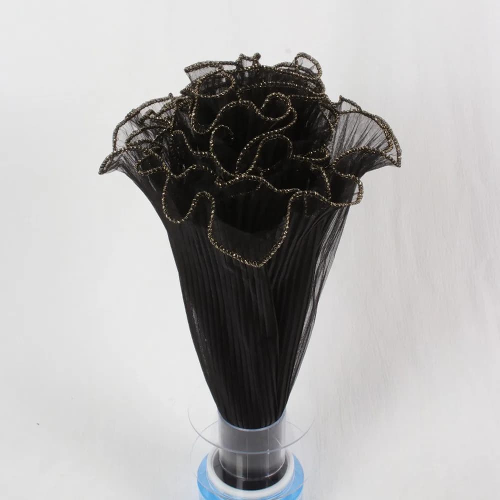 Tissu d'emballage en dentelle de perles, fil ondulé, bouquet fait main, emballage cadeau, maille rom