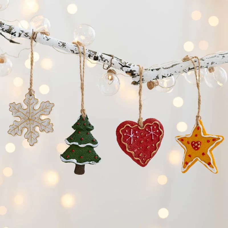 Décorations d'arbre de noël, pendentif en résine, ornements, décoration de maison, jouets pour enfan