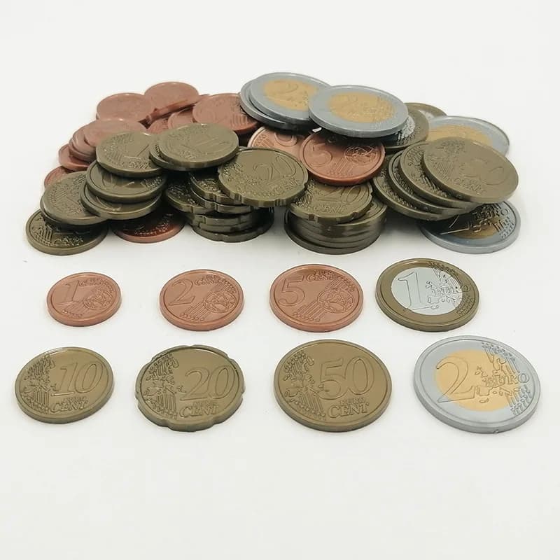 Pièce de monnaie européenne en plastique, 160 pièces, jeu d'argent, jouet de farces, outils pédagogi
