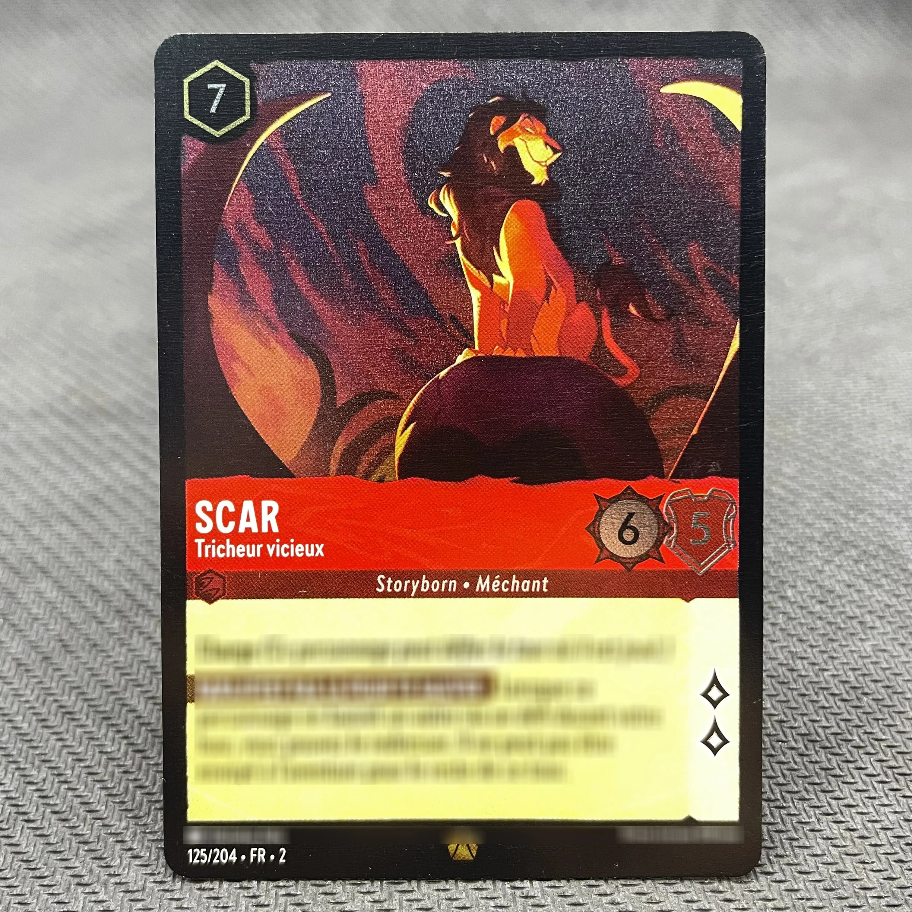 Cartes Proxy LORCANA Cold Foil - STITCH, DIABLO, SISU, SCAR, BELLE - Cartes de Collection TCG - Vers
