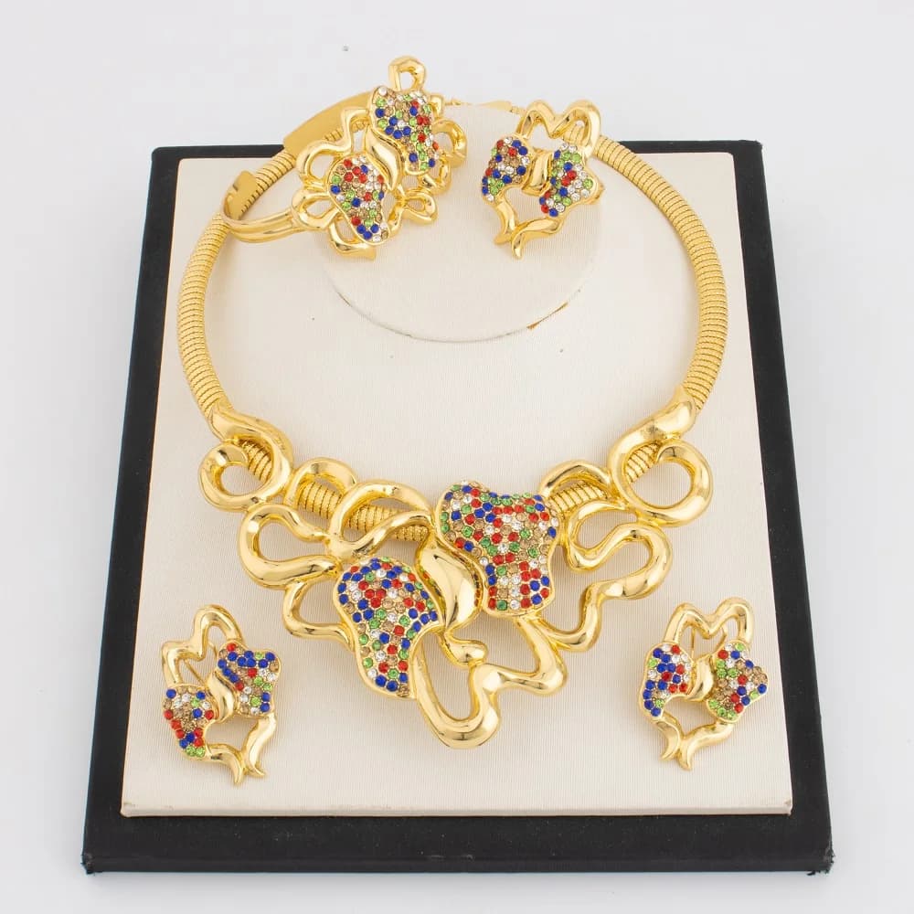 Ensemble de bijoux brésiliens de haute qualité, ensemble de bijoux originaux pour femme, bijoux et a