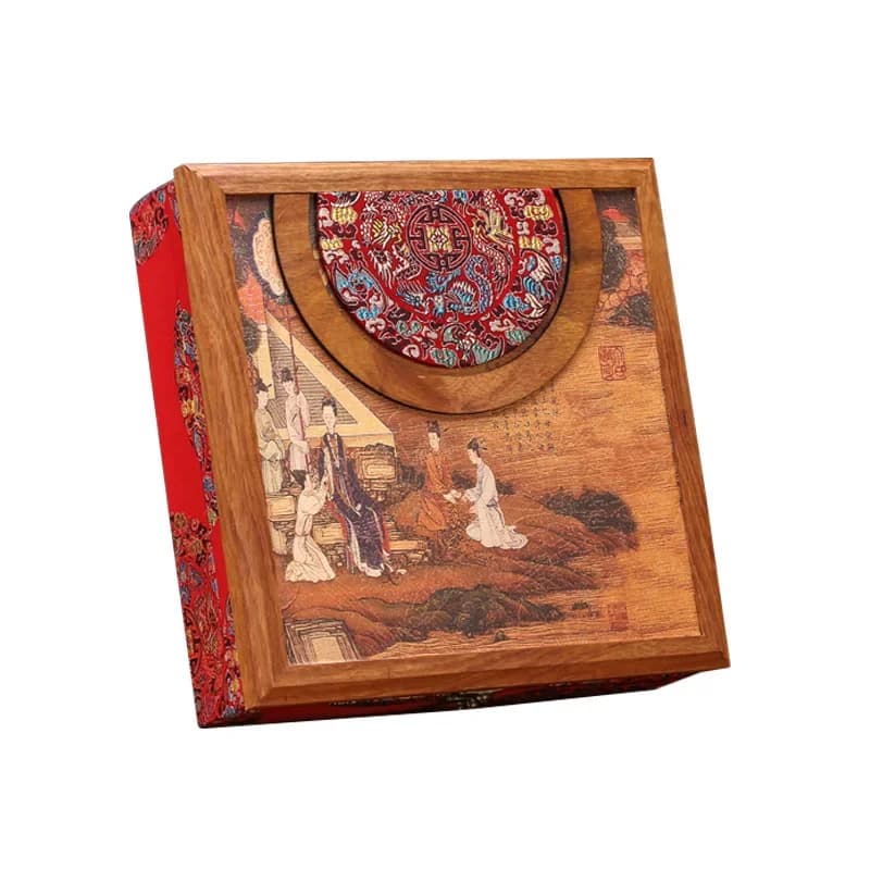 Boîte à thé Vintage en bois Pu'er, boîtes de rangement 357g, caddie à thé, service à thé Kung Fu chi