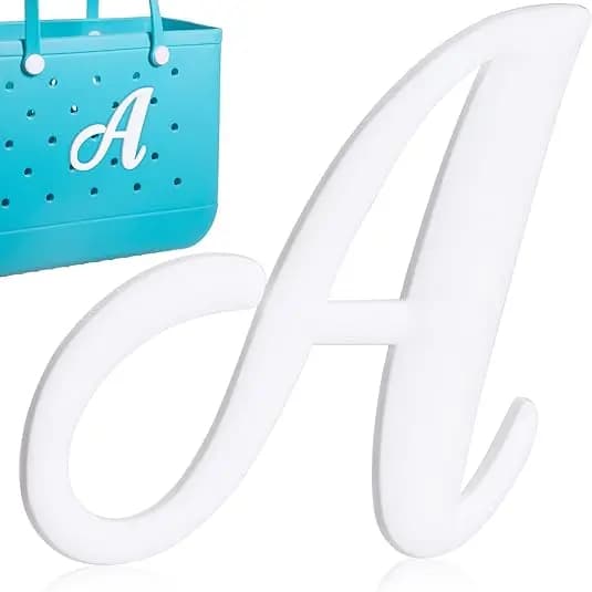 1pc lettre décorative pour sac à main, lettres de l'alphabet de couleur blanche accessoires de décor