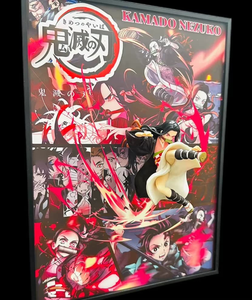 Nezuko Demon Slayer 3d Led veilleuse enfichable lumière d'ambiance Usb Anime chambre décor lampe pou