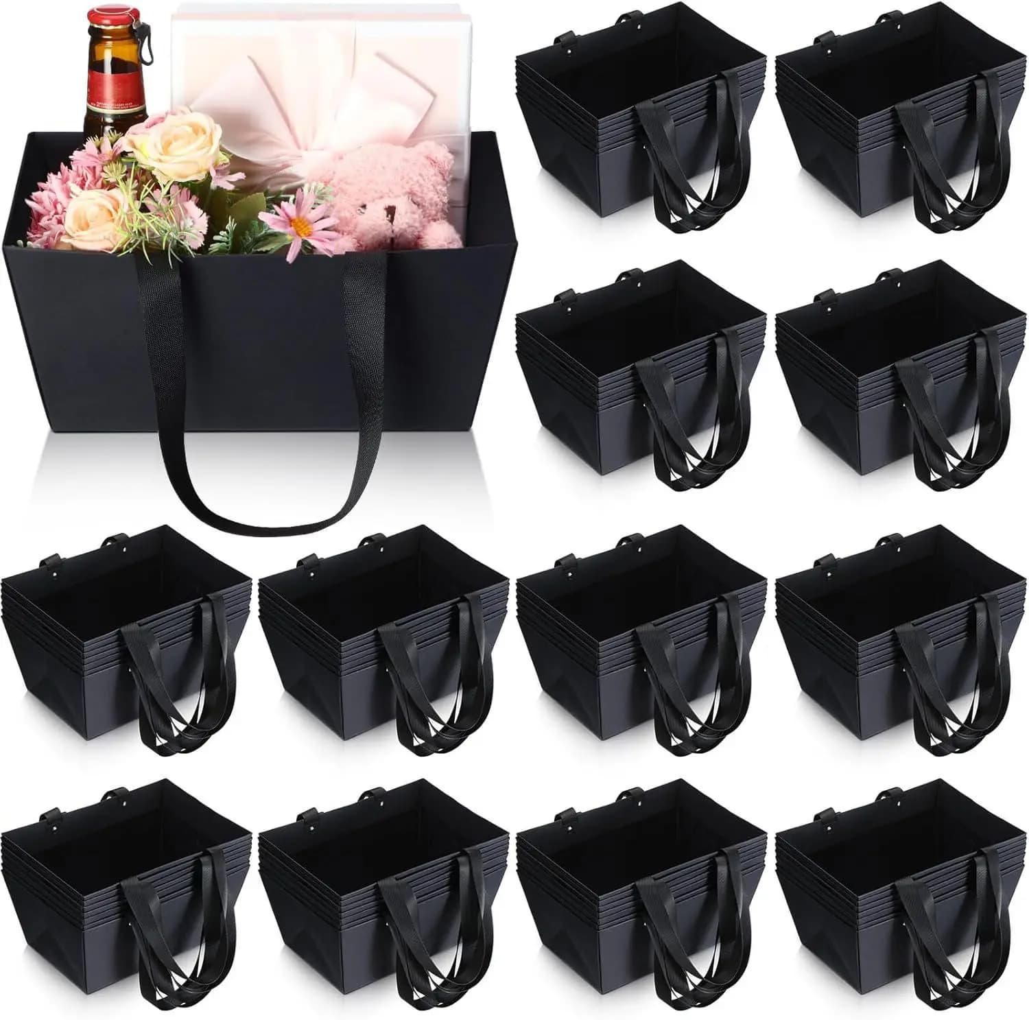 Petits paniers cadeaux vides en gros avec poignées, à remplir pour emballages, mariages, fêtes, cade
