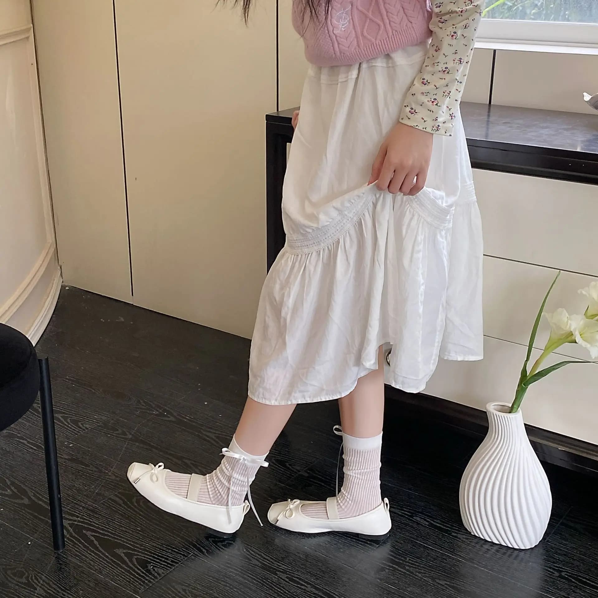 Chaussettes Désossées avec Nministériels d Latéral pour Femme, Ruban Vertical, Mince, Respirant, Mid