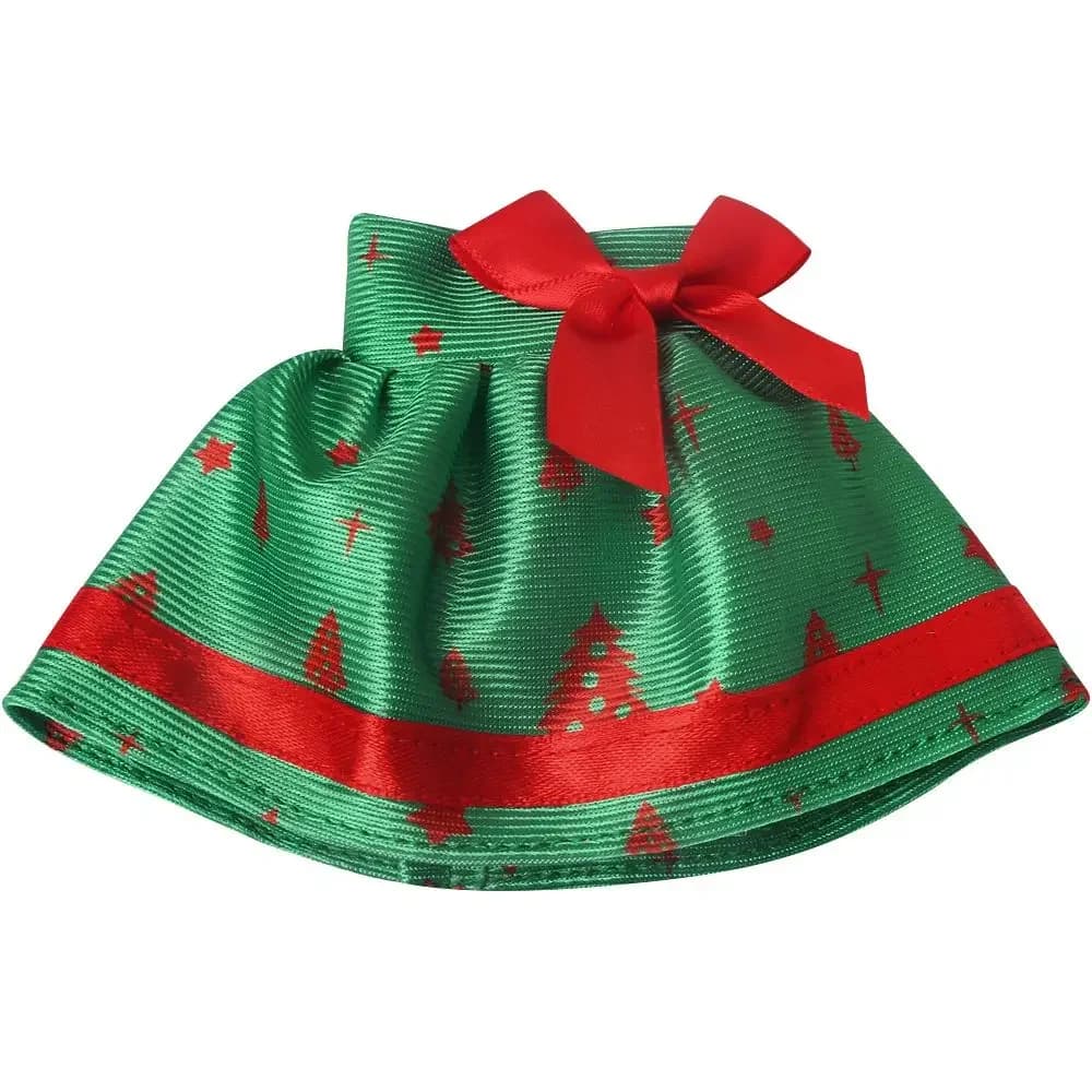Vêtements de poupée elfes, jupe à nœud, étoile à paillettes, flocon de neige, poupée de noël, vêteme
