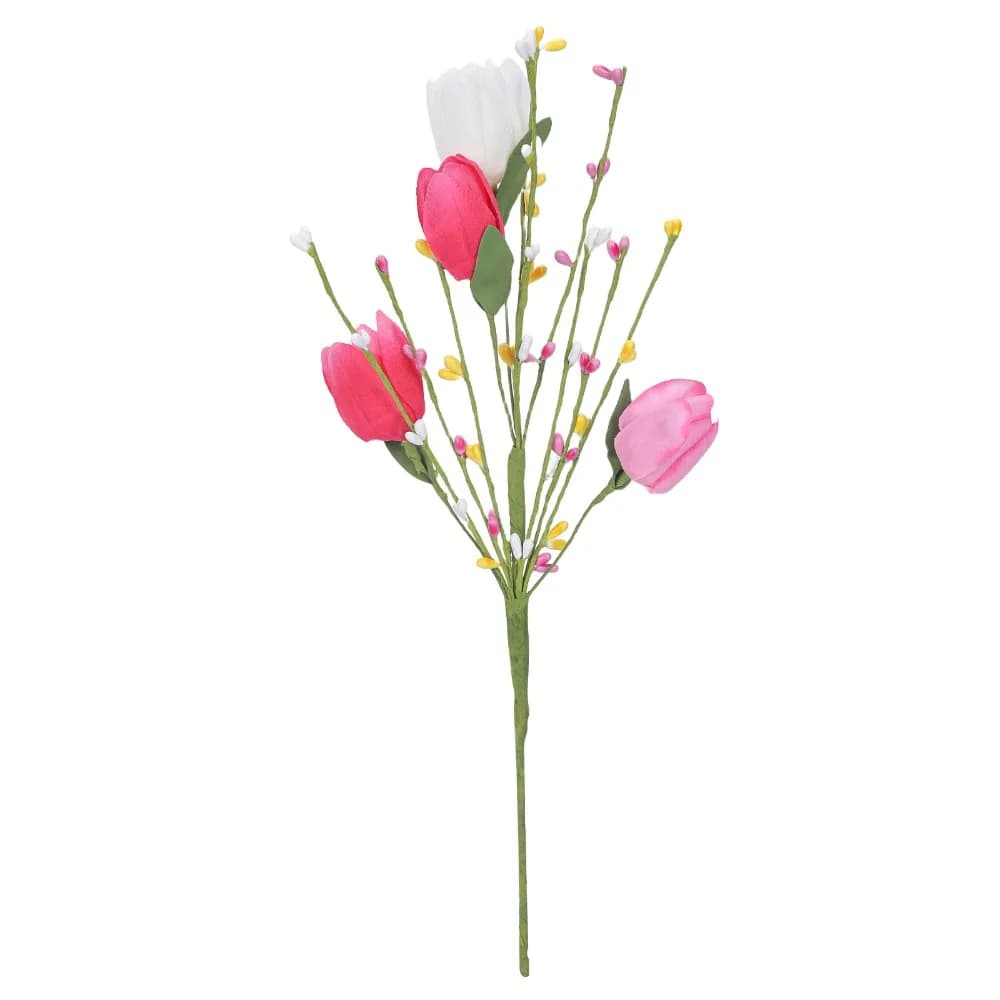 Fleurs artificielles de tulipes Faux Love Berry, branches de tulipes réalistes au toucher naturel, f