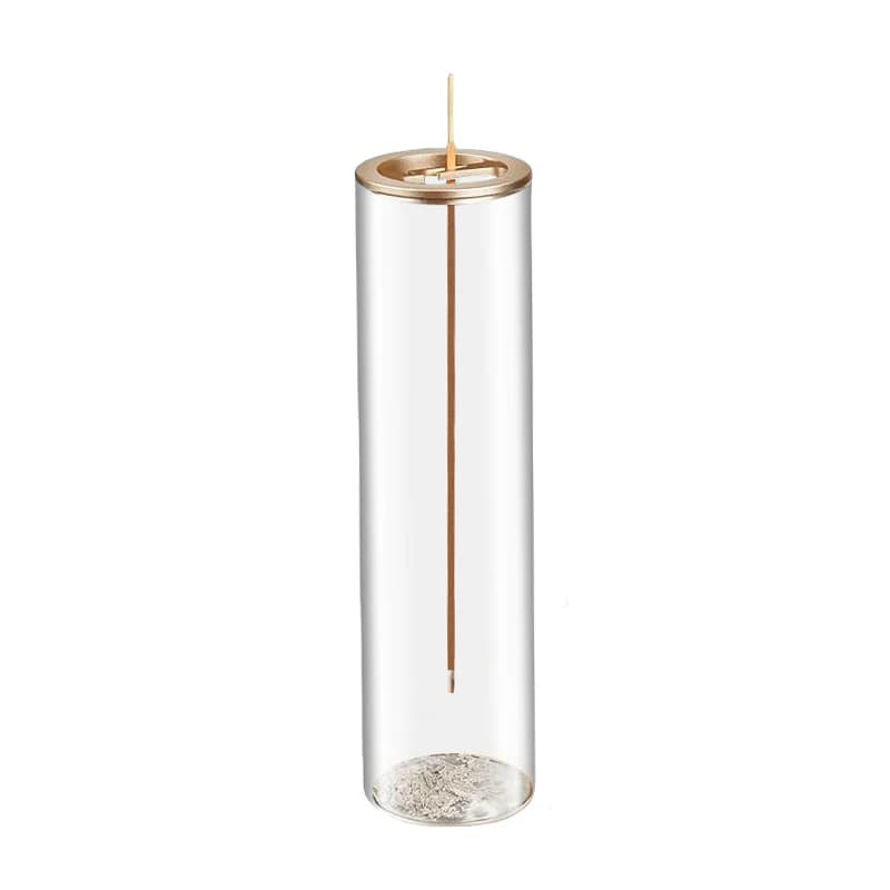 Brûleur d'encens en verre moderne, porte-encens volant Anti-cendres avec cendrier en verre amovible 