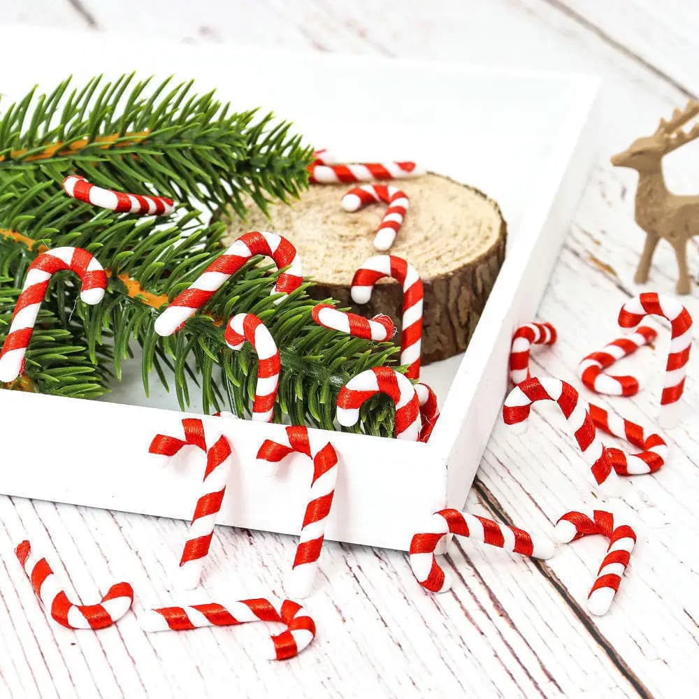 Mini canne en bonbon pour décoration d'arbre de Noël, pendentif de Noël, décoration d'intérieur bric