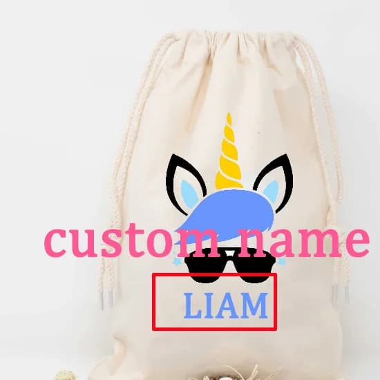 Sac à jouets cadeau personnalisé pour garçon et fille, décoration de fête préChristophe, premier ann