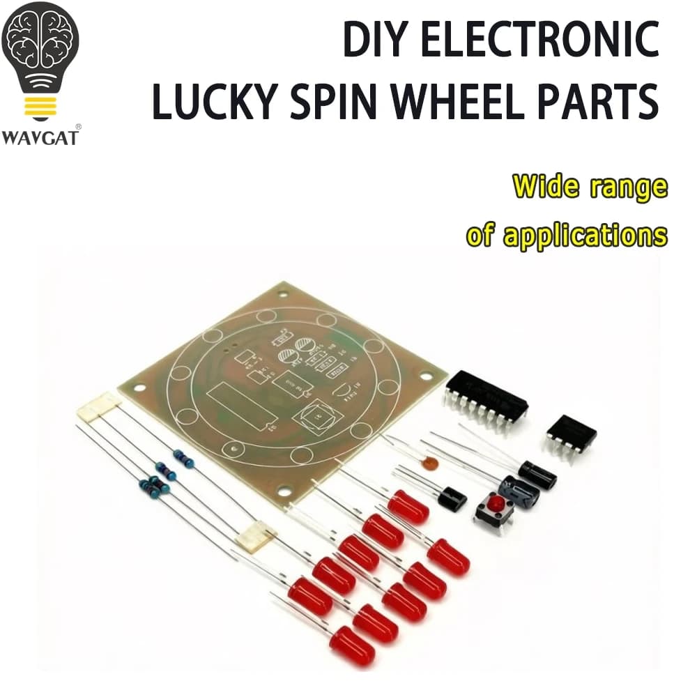 Roue de fortune électronique NE555 CD4017, kit de bricolage, chanceux, coloré, entraînement au souda
