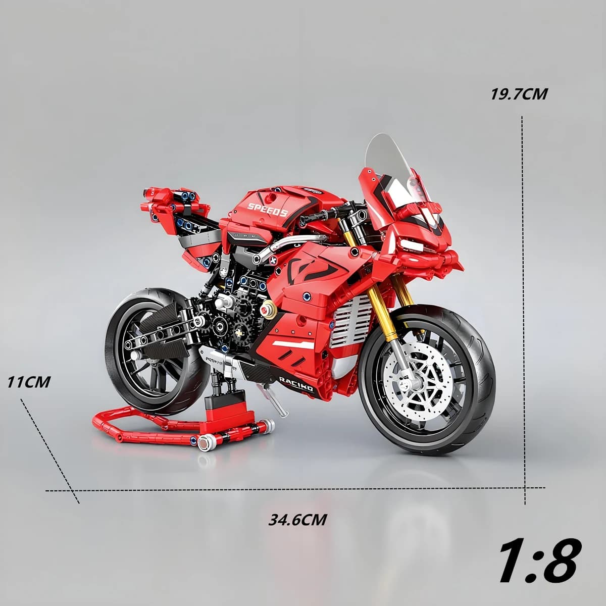 Cadeau technique pour motard : Modèle de moto de course V4S, voiture de sport CITY, modèle de vitess