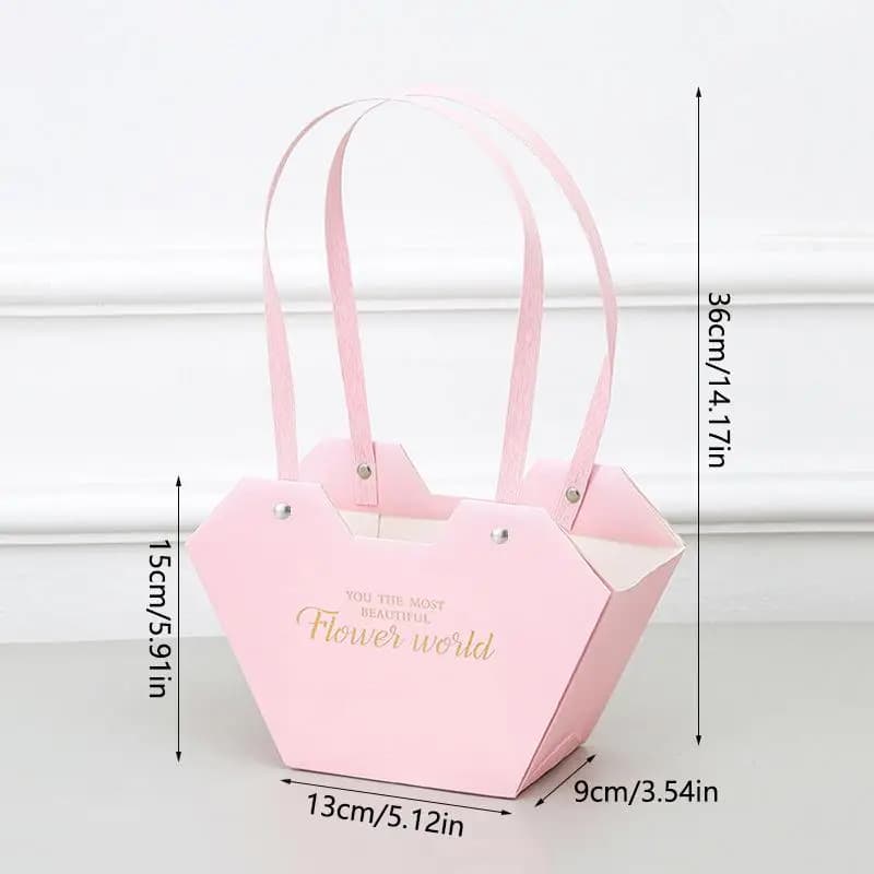 Panier de fleurs Portable, 1 pièce, boîte d'emballage de fleurs de roses, sac cadeau pour mariage, a