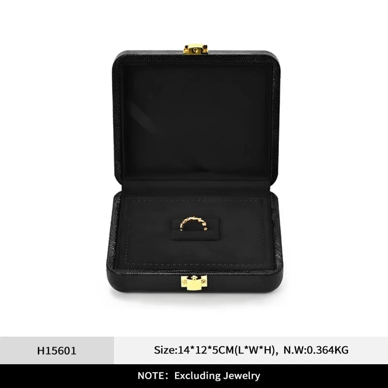 Boîte à bijoux en cuir haut de gamme Orilv, boîte de rangement pour bagues et colliers, boîte de pré