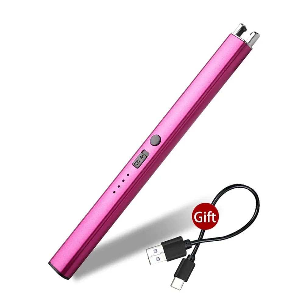 Bougeoirs Plasma Sans Flamme, Briquet Électrique à Impulsion Coupe-Vent, Rechargeable par USB, Cuisi