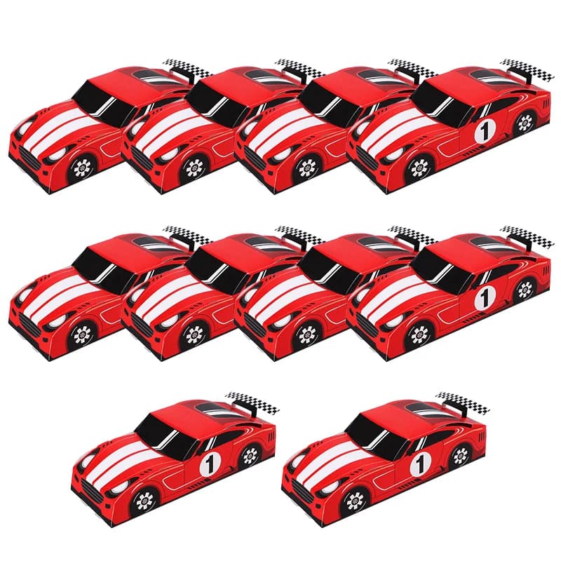 Coffret cadeau thème voiture de course 10/20 pièces, cadeaux de fête d'anniversaire pour enfants gar