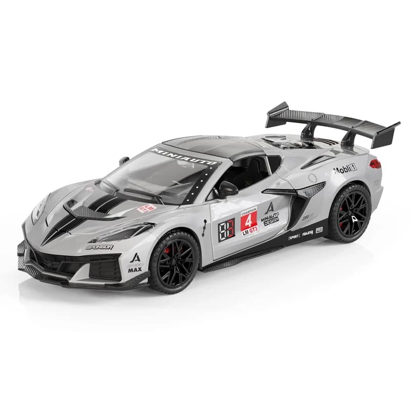 Modèle de voiture BMW GT3 en alliage sous licence officielle, échelle 1:32, avec lumières et sons si