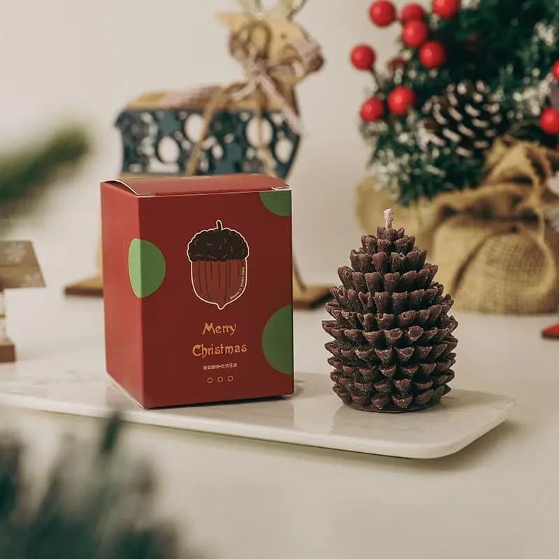 Bougies parfumées pomme de pin de noël, cadeaux d'ambiance, ornements artisanaux, Souvenirs en forme