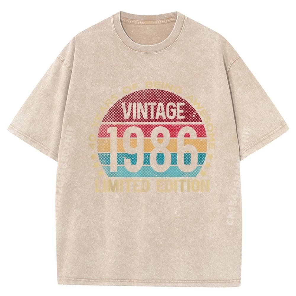 Cadeaux pour 40 ans, vintage 1986, édition limitée, t-shirt graphique pour 40e anniversaire, design 