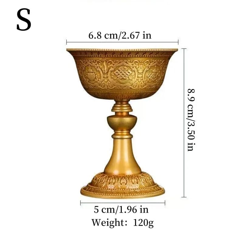 Lampe à bougie d'autels bouddhistes, tasse à bougie en cuivre de huit de bon augure, bougeoir flotta