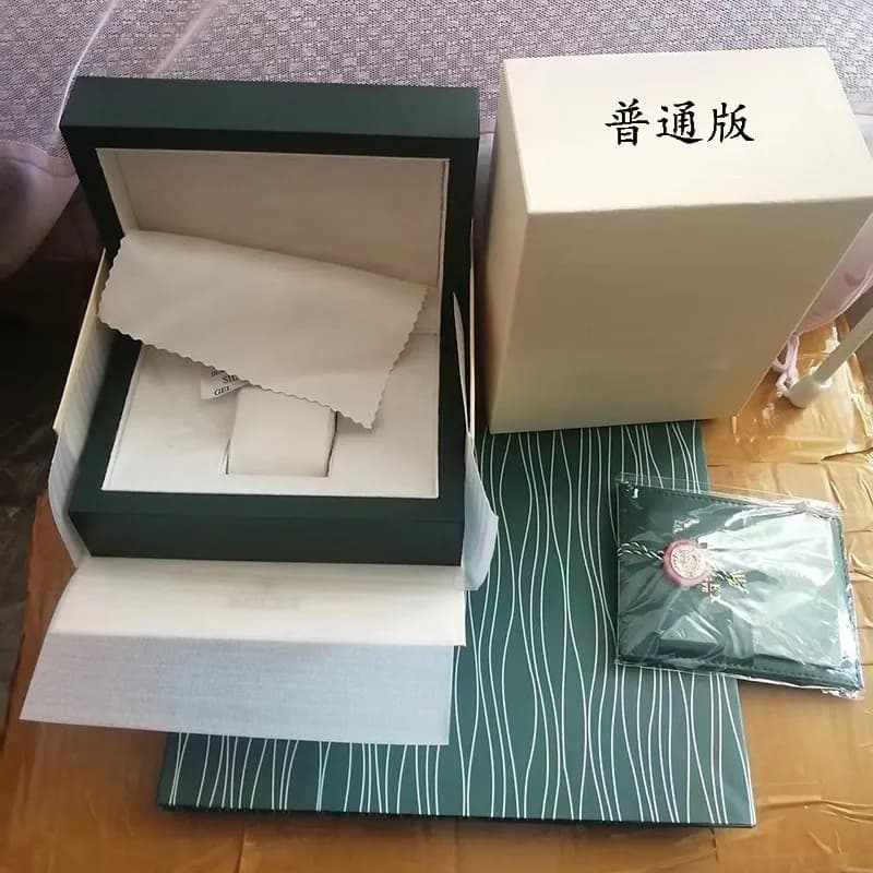 Boîte à montres en bois vert de luxe, emballage cadeau original pour hommes et femmes, boîte de rang