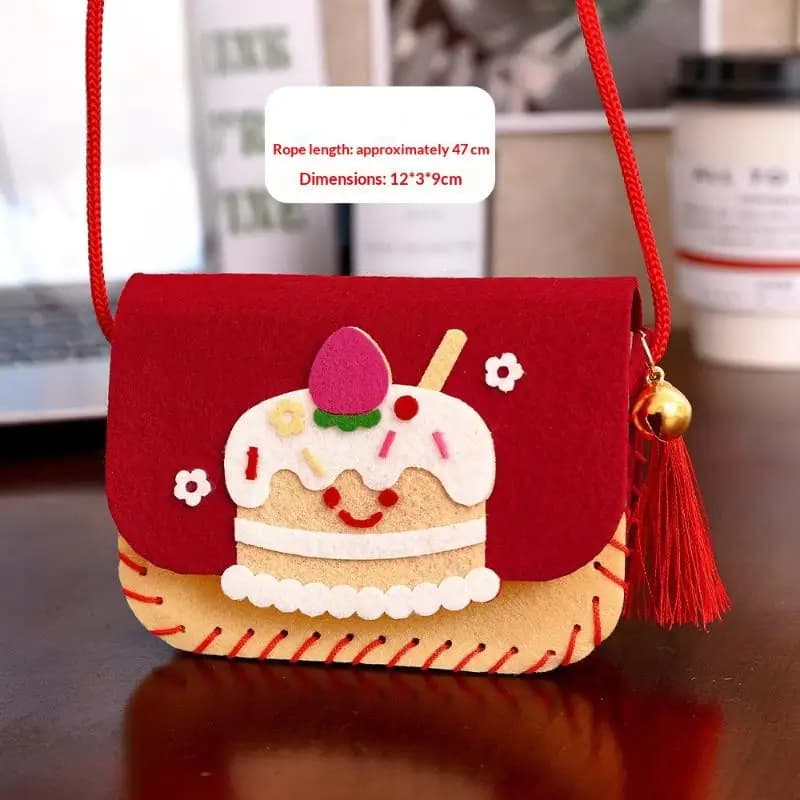 Kit de fabrication de sacs en feutre DIY pour enfants, projets de couture artistique, sac bandoulièr
